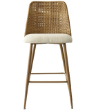 Nice 27" Rattan Upholstered Counter Stool (Set of 3)