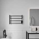 ANZZI Glow Series 4-Bar Compact Towel Warmer (23.5" L x 16.5" H), Dual Installation, Digital Control Panel, Rhino Alloy Certified Stainless Steel