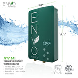 ENVO Arima High-Capacity Tankless Electric Water Heater (11 kW / 14.6 kW), Endless Hot Water, Advanced Safety Features, Space & Energy Saving