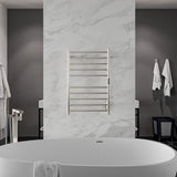 Bali Series 10-Bar Wall Mounted Electric Bathroom Towel Warmer Rack in Brushed Nickel Finish Stainless Steel