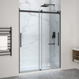 Stellar Series 76 in. x 57-60 in. Frameless Sliding Glass Shower Door with Shower Base Stellar Series - Multiple Finishes