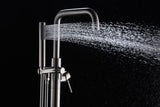 ANZZI Moray Floor Mount Tub Filler, 2-Handle Control, Solid Brass, 1.8 GPM Flow, cUPC Certified, Various Finishes