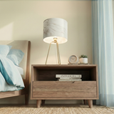 Optima Marble Lampshade Table Lamp - Bronze