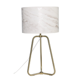 Optima Marble Lampshade Table Lamp - Bronze