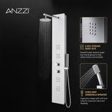 VELD Series 64 in. 2-Jetted Full Body Shower Panel System with Heavy Rain Shower and Spray Wand in Clear White