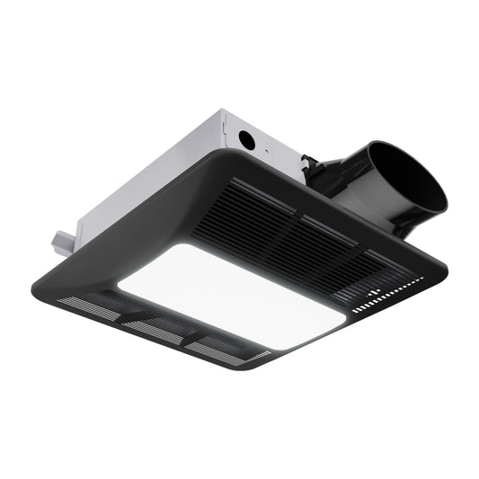 ANZZI 100 CFM Bathroom Exhaust Fan (1.5 Sones), Built-in Humidity Sensor, Dimmable Speed Control, Integrated LED Light, ETL/HVI Certified