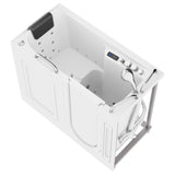 FULLY LOADED Walk-in Bathtub with Air Jets and Whirlpool Massage Jets Hot Tub | Quick Fill Waterfall Tub Filler with 6 Setting Handheld Shower Sprayer | Including Aromatherapy, LED Lights, V-Shaped Back Jets, and Auto Drain