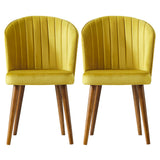 Parsons Gold Velvet Dining Chair - Set of 2