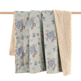 Rosabel Washed Denim Teddy-Backed Throw