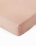 Peach linen fitted sheet