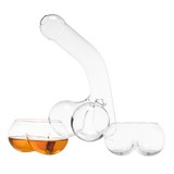 Penis Whiskey Decanter Bottle With Two Whiskey Glasses