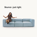 Philo Performance Velvet Low Profile Modular Sofa (3-Seater)
