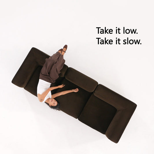 Philo Performance Velvet Low Profile Modular Sofa (3-Seater)