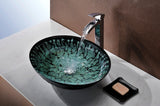 Bravo Series Deco-Glass Vessel Sink in Lustrous Black
