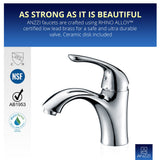 Clavier Series Single Hole Single-Handle Mid-Arc Bathroom Faucet in Polished Chrome