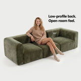 Philo Chenille Low Profile Reversible Modular L Sectional Sofa (5-Seater)
