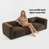 Philo Performance Velvet Low Profile Modular Sofa (Loveseat)