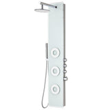 Lynn Series 58 in. 3-Jetted Full Body Shower Panel with Heavy Rain Shower and Body Jets and Spray Wand in White