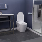 ANZZI ENVO Echo Smart Bidet Toilet (1.28 GPF), Elongated, Touchless Operation (Motion/Foot Sensor, Voice/Wi-Fi), UV Nozzle Sterilization, and Deodorizer