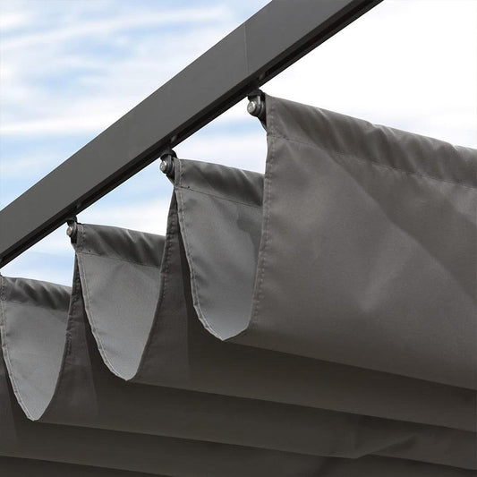 PURPLE LEAF Outdoor Retractable Pergola Shade Cover - Durable Fabric Canopy Replacement Top for Decks and Porches Only Fit PURPLE LEAF Pegola
