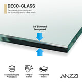 Madam Series 50 to 54 in. x 76 in. Frameless Sliding Shower Door with 3/8" (10mm) Tempered Clear Glass