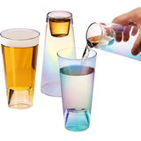 Shot in the Pint Glass, Take a Shot Funny Beer Glass/Mug 4-Set 7"H