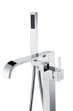 Angel 2-Handle Claw Foot Tub Faucet with Hand Shower in Polished Chrome