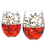 Themed Lights Stemless Wine & Water Glasses