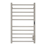 ANZZI Crete Series 10-Bar Wall Mounted Towel Warmer (20.86" W x 34.25" H), Dual Installation, Digital Timer, Rhino Alloy Certified Stainless Steel