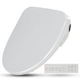Dive Smart Electric Bidet Toilet Seat for Elongated Toilets with Remote Control, Heated Seat, and Deodorizer in White