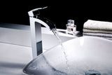 ANZZI Key Series Elegant Vessel Sink Faucet (8.82" H), Single Hole, ADA & WaterSense Certified, Rhino Alloy Solid Brass, Various Finishes