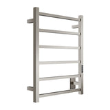 ANZZI Charles Series 6-Bar Wall Mounted Towel Warmer (20.47" W x 26.77" H), Dual Installation, Digital Control Panel, Rhino Alloy Certified Stainless Steel