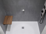 Goreme 24 in. Teak Wall Mounted Shower Seat