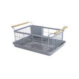 Dish Rack - Steel + Wood