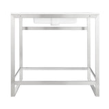 ANZZI Orchard 36" Ultramodern Console Sink (36" W x 34" H), Glossy White Solid Surface Top, Tempered Glass Shelf, Multiple Frame Finishes