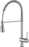 ANZZI Carriage Elegant Kitchen Faucet, Single Handle Control, High-Arc Spout (7.09" H), 1.8 GPM WaterSense Certified, Rhino Alloy Solid Brass, Various Finishes