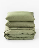 Sage linen-cotton duvet cover set (3 pcs)