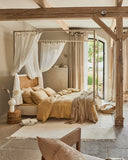 Sandy beige linen duvet cover set (3 pcs)