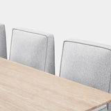Santorini Outdoor Stone Rectangle Dining Table 108"