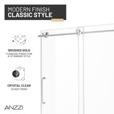 Madam Series 50 to 54 in. x 76 in. Frameless Sliding Shower Door with 3/8" (10mm) Tempered Clear Glass