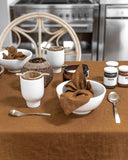 Cinnamon linen napkin set of 2