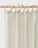 Sheer tie top linen curtain panel in Natural melange (1 pcs)