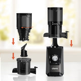 Ciarra Compact Cold Press Juicer 200W | Single Knob Control, Easy Cleanup & High Juice Yield