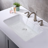 Rhodes Series 21 in. Ceramic Undermount Sink Basin in White