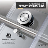 Madam Series 50 to 54 in. x 76 in. Frameless Sliding Shower Door with 3/8" (10mm) Tempered Clear Glass
