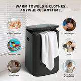 23L Luxury Bucket Towel Warmer, Large Capacity, LED Display, Adjustable Timer, Flip-Top Lid, Child Safe, Auto Shut-Off