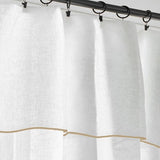 100% Linen Edge Embroidery Curtain (Set Of 2)