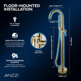 Coral Series 2-Handle Freestanding Tub Faucet with 60 in. Euro-Grip Hand Sprayer