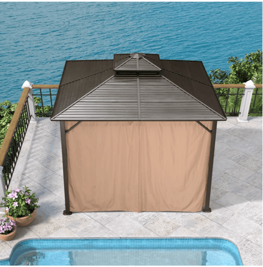 The Privacy Curtain for 10' X 10' / 10' X 12' Hardtop Gazebo