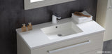 Conques 39 in. W x 20 in. H Bathroom Vanity Set in Rich White